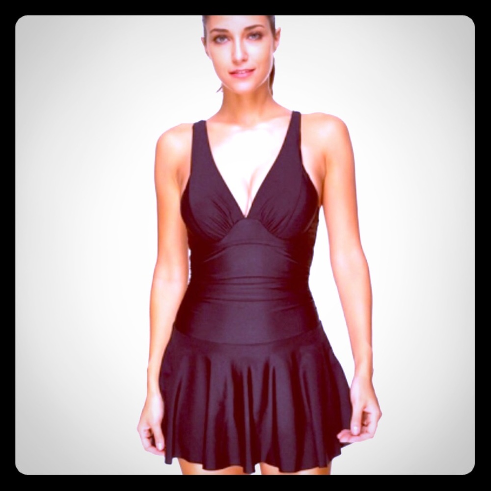 One Piece Bathing Suit Skirt